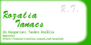 rozalia tanacs business card